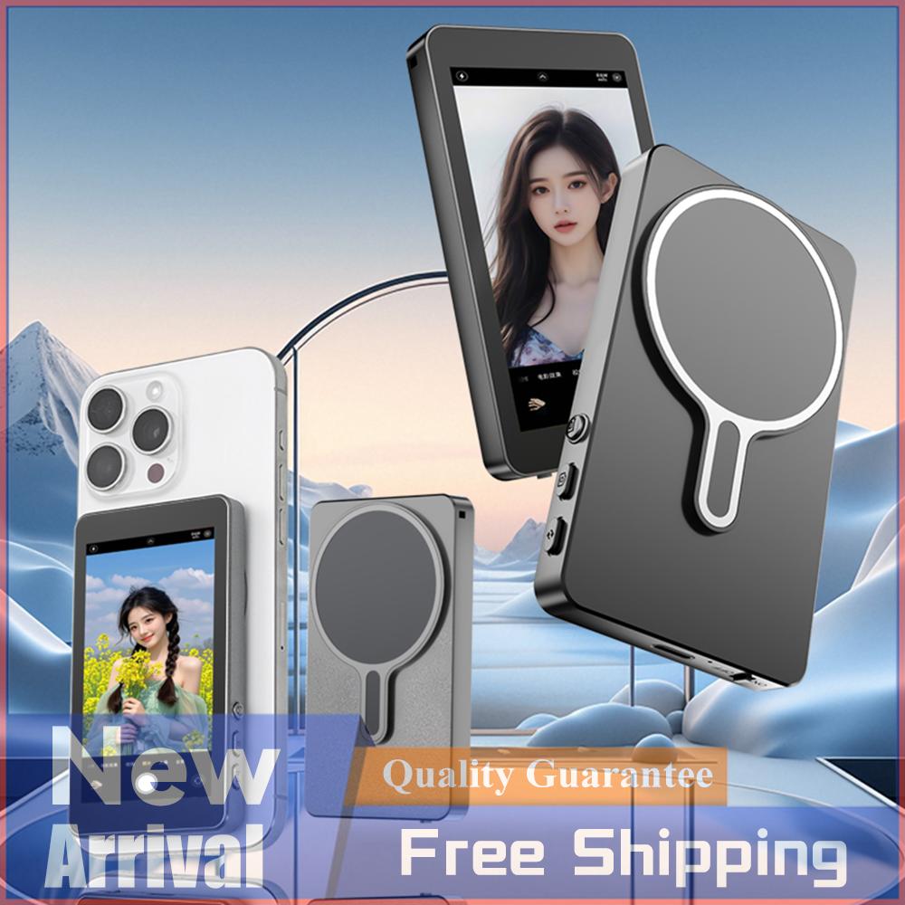 Magnetic Phone Selfie Screen Monitor Bluetooth Remote Selfie Rear Camera Vlog Live Stream Video Recording for iPhone For Android