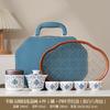 Suet jade set Chinese entangled lotus Kung Fu tea set Home living room tea making Xishi pot hand gift