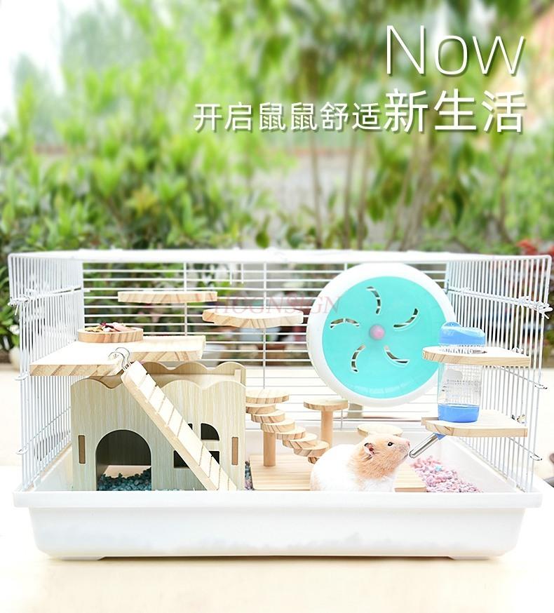 Hamster Cage Gold Wire Bear Special Extra Large Villa Deluxe Basic Cage Housing Acrylic Transparent Summer Supplies
