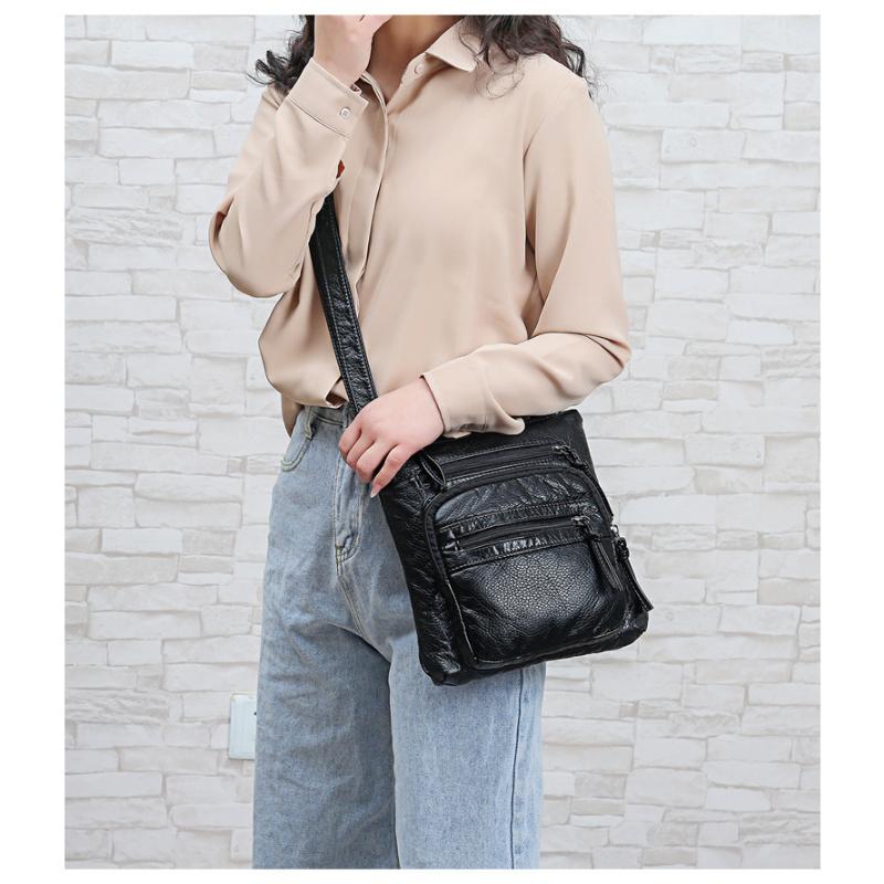 Women's Mobile Bag Street Trend Soft Fashion Crossbody One Shoulder Water Wash Women's Small Bag
