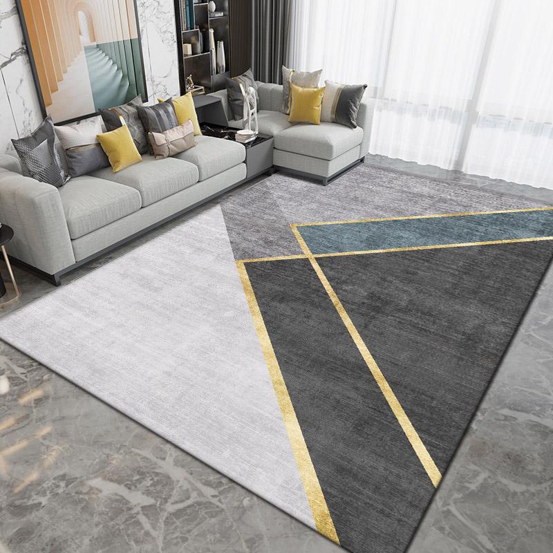 Nordic Geometric Living Room Decoration Soft Carpet Home Sofa Area Non-slip Large Rugs Bedroom Lounge Thickening Plush Floor Mat