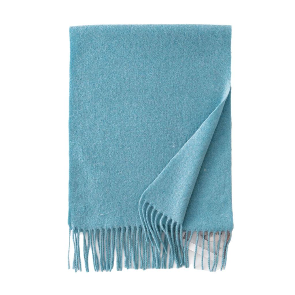 Imitation Cashmere Scarf with Wool Tassel Scarf for Men and Women Versatile Solid Color Fashion Commuting Warm Scarf Shawl