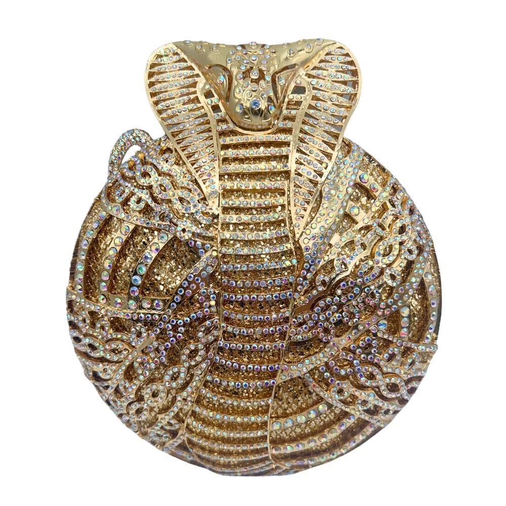 Cobra Rhinestone bag Hollow Egyptian Cobra Diamond Dinner Bag Banquet Diamond Clutch Women s Bag