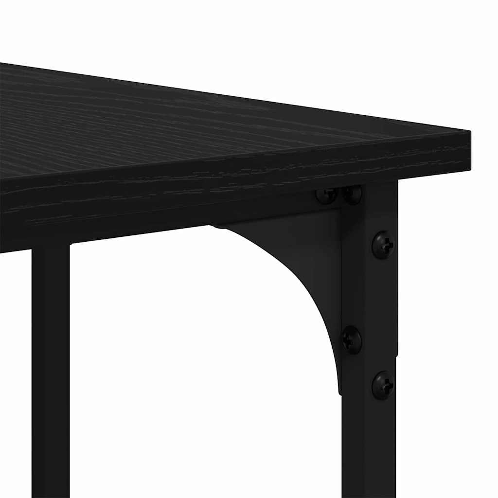 L Shaped Desk Black Oak Effect 139 x 139 x 75 cm