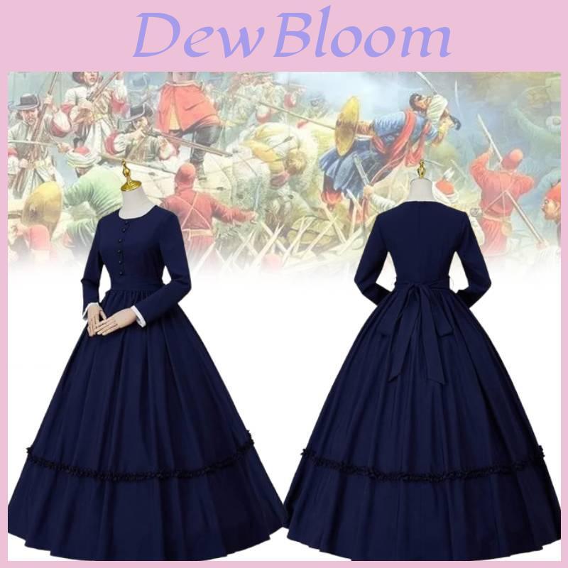 Victorian Civil War Dress For Women With Polyester Fabric Retro Stage Costumes