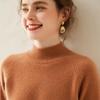 2024 Autumn/Winter Women's Plus Size Cashmere Sweater - Thick, Solid Color, Raglan Sleeve Knitwear Base Layer.