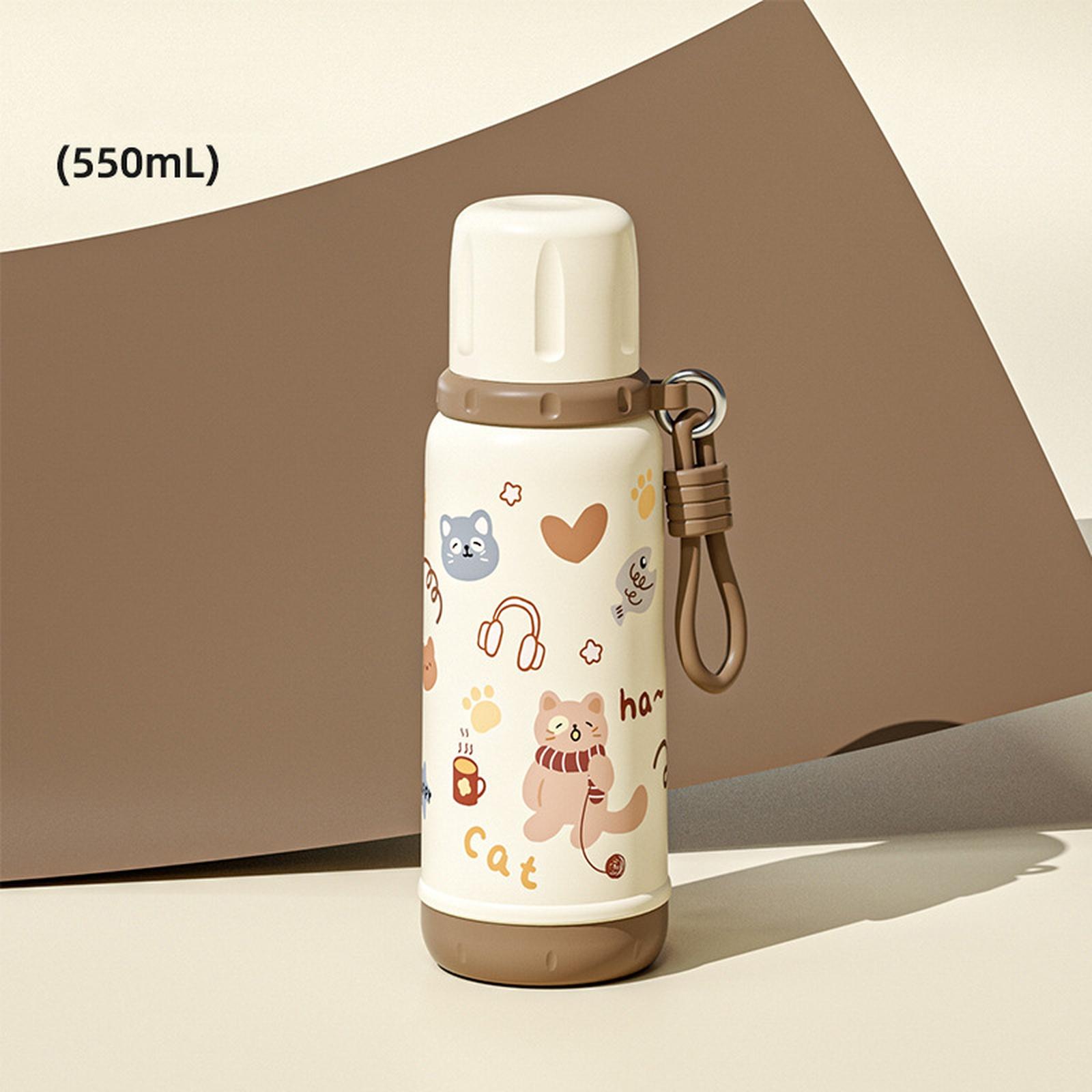 

316 Stainless Steel Vacuum Cup, Portable with Carrying Strap, -up Straw, Outdoor Sports Water Bottle/13.5 Oz one size білий