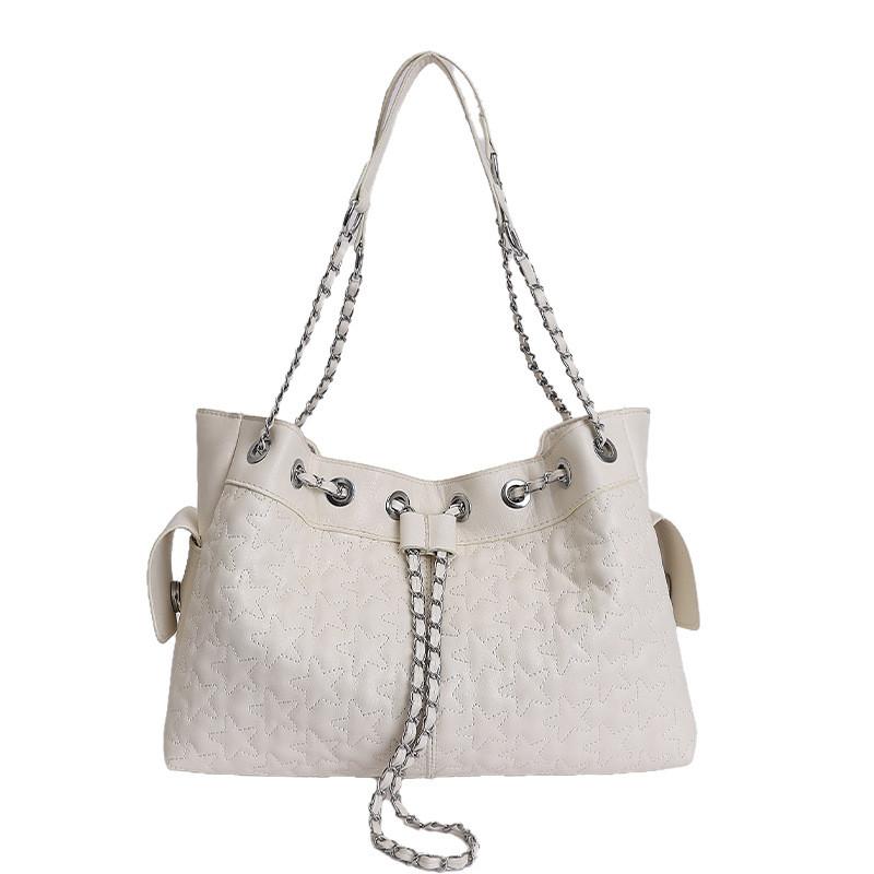 IELGY Korean Version Pink Handbag Fashion Sweet Chain Shoulder Crossbody Bucket Bag