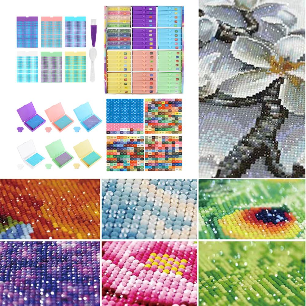 5D DIY Diamond Painting Tray with Spoon & Brush Diamond Painting Tool Tray Diamond Painting Storage Containers Trays for Adults
