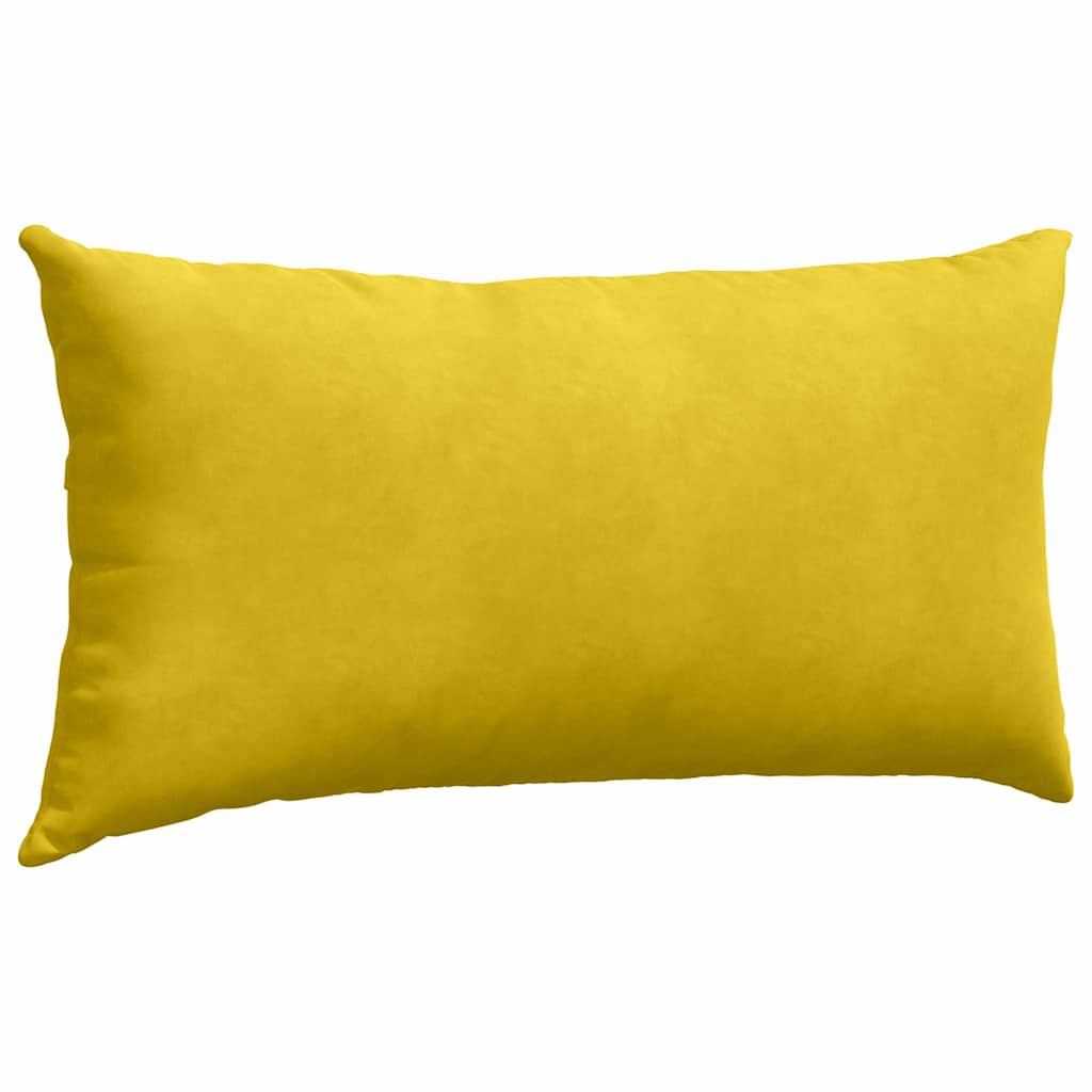 Sofa Cushions 2 Pieces Yellow 80 x 40 cm Cord Fabric