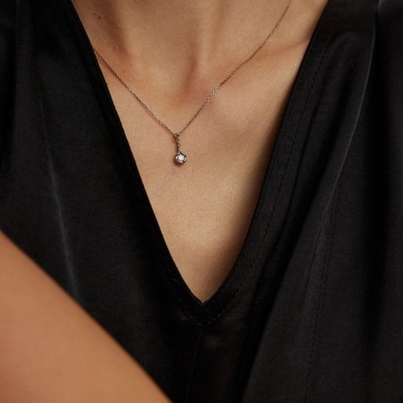 

JOY GRYSON Onirique Twisted GD Necklace JG3ANL72 NATURAL WHITE GOLD