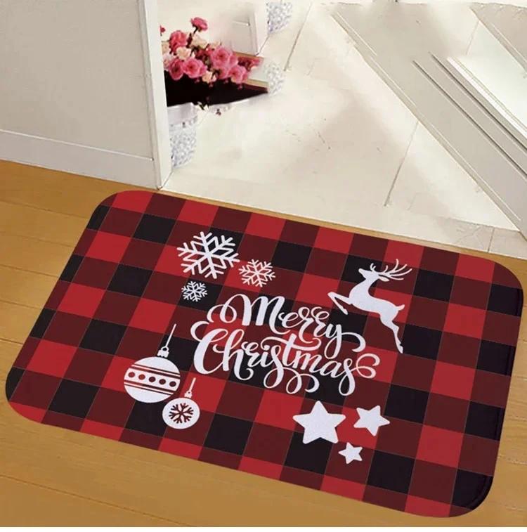 Christmas Door Mat Santa Claus Outdoor Carpet Merry Christmas Decorations Home  Navidad Xmas Ornament New Year 2026 Decoration