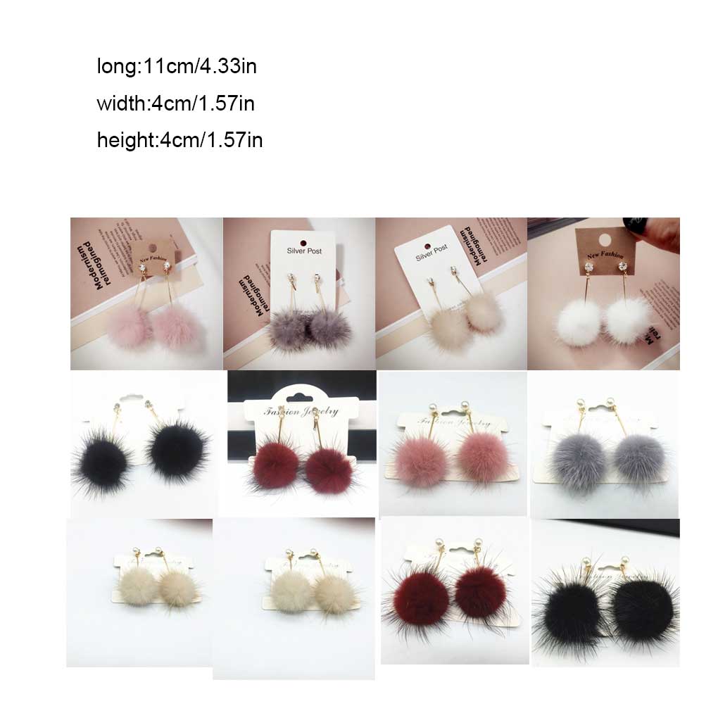 Dangle Earrings Lady Accessories Fashion Popular Unique Earring Korean Style Ball Daily Decorations Stud Wear Ear for Jewelry
