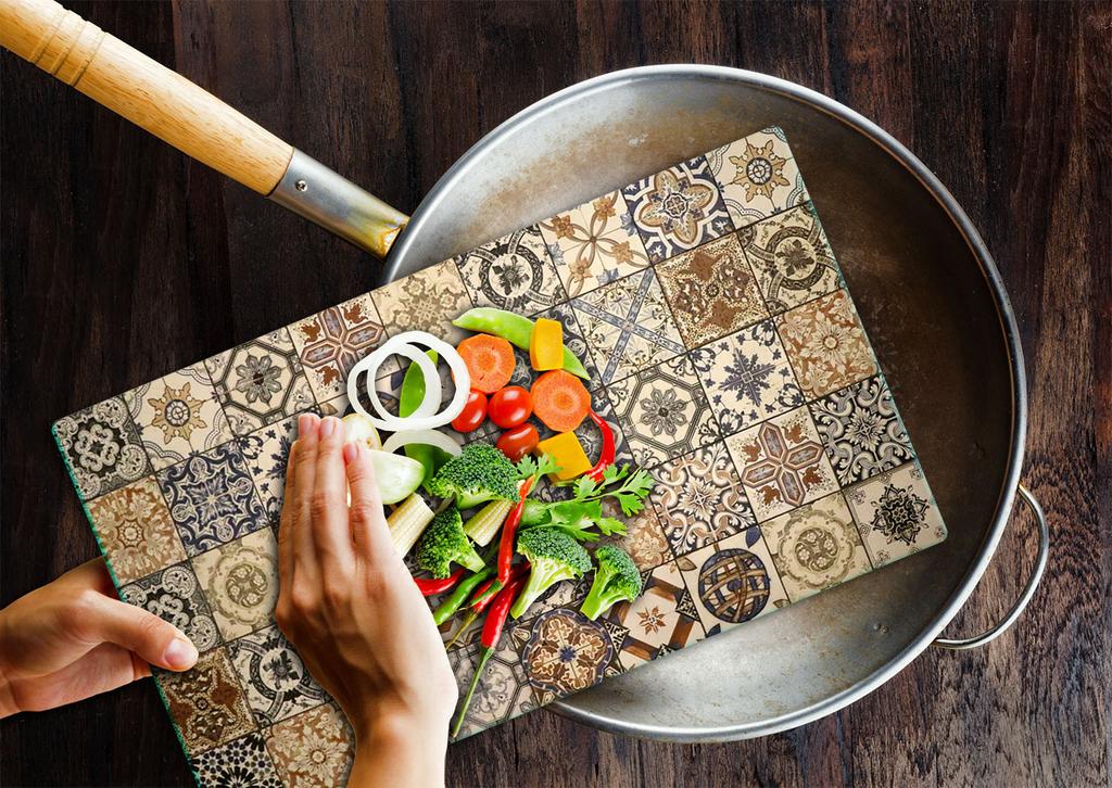 Glass Board Cutting Board 52X30 Mosaic