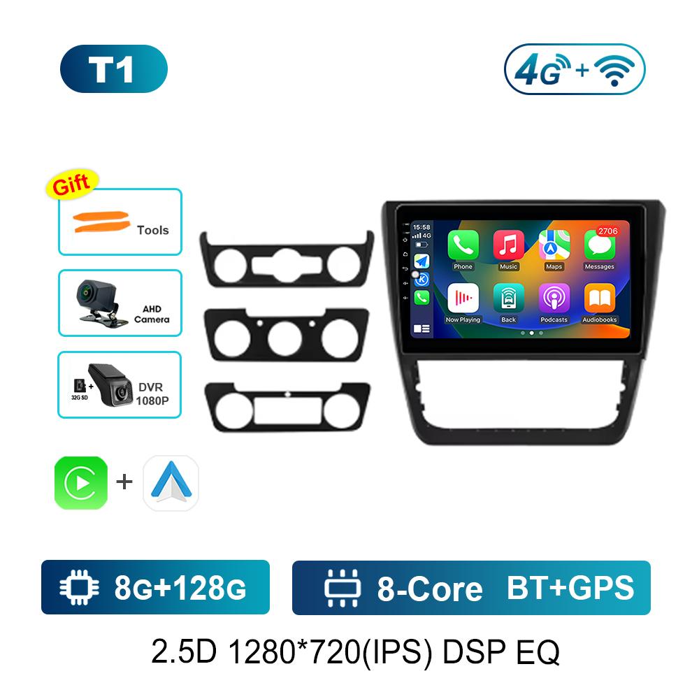 10 Inch Car Radio Multimedia Player for SKODA Yeti 5L 2009 - 2014 GPS Navi Android OS 4G Bluetooth WiFi  DSP Stereo Auto Tools