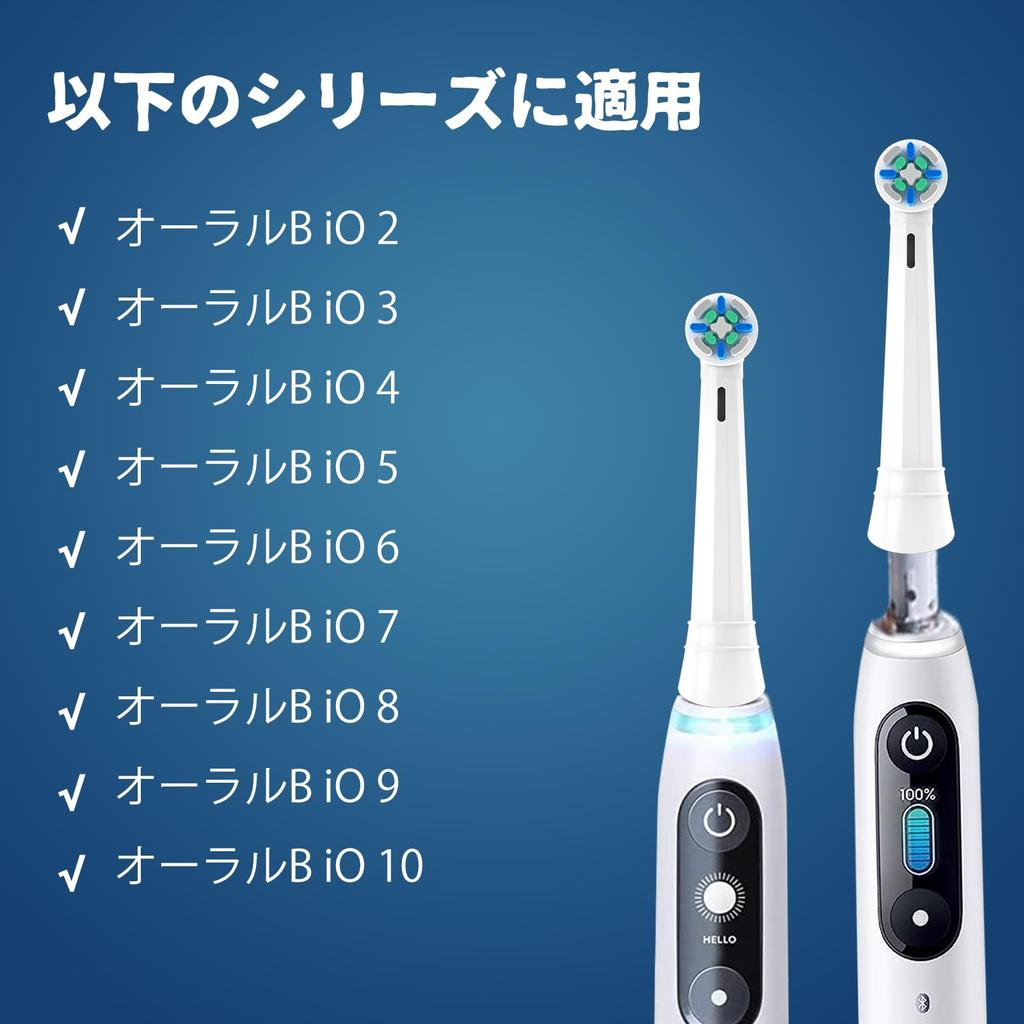 12 Replacement Brush Heads for Braun Oral-B iO Compatible with Oral-B iO Braun Electric Toothbrushes, Sizes 2, 3, 4, 5, 6, 7, 8, 9, 10