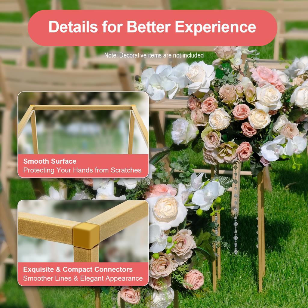 10 Pcs Gold Flower Stands, Modern Iron Flower Holder for Wedding Centerpieces, Party Table Decor