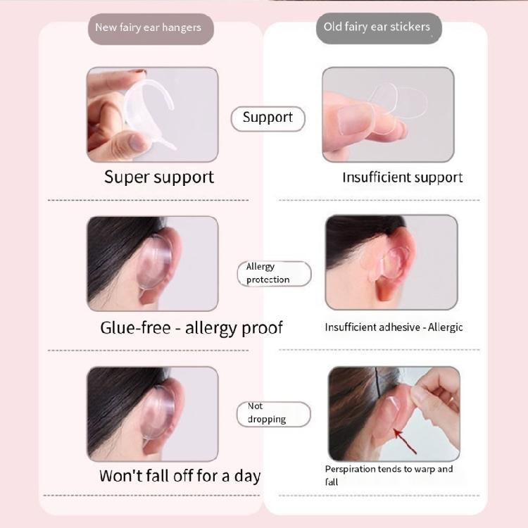 Fashion Style Ear Cuff Clear Not Piercing Earrings Acrylic Ear Clip Flexible Earwear Suitable for Fashion Lovers Present