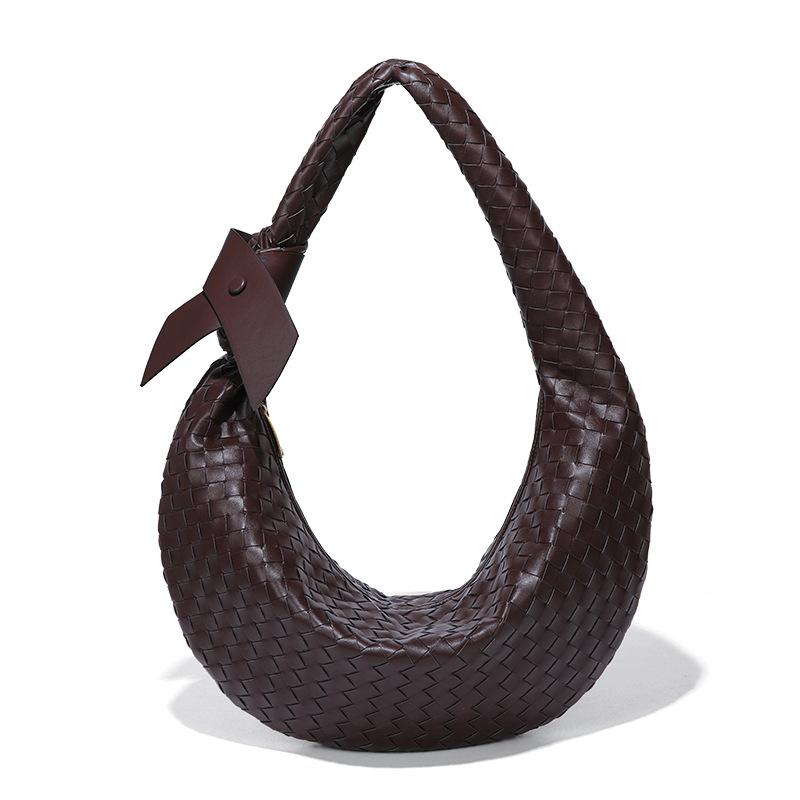 

Женская сумка большой вместимости через плечо, модная плетеная сумка ручной работы, ретро, повседневная и трендовая сумка-пельмень