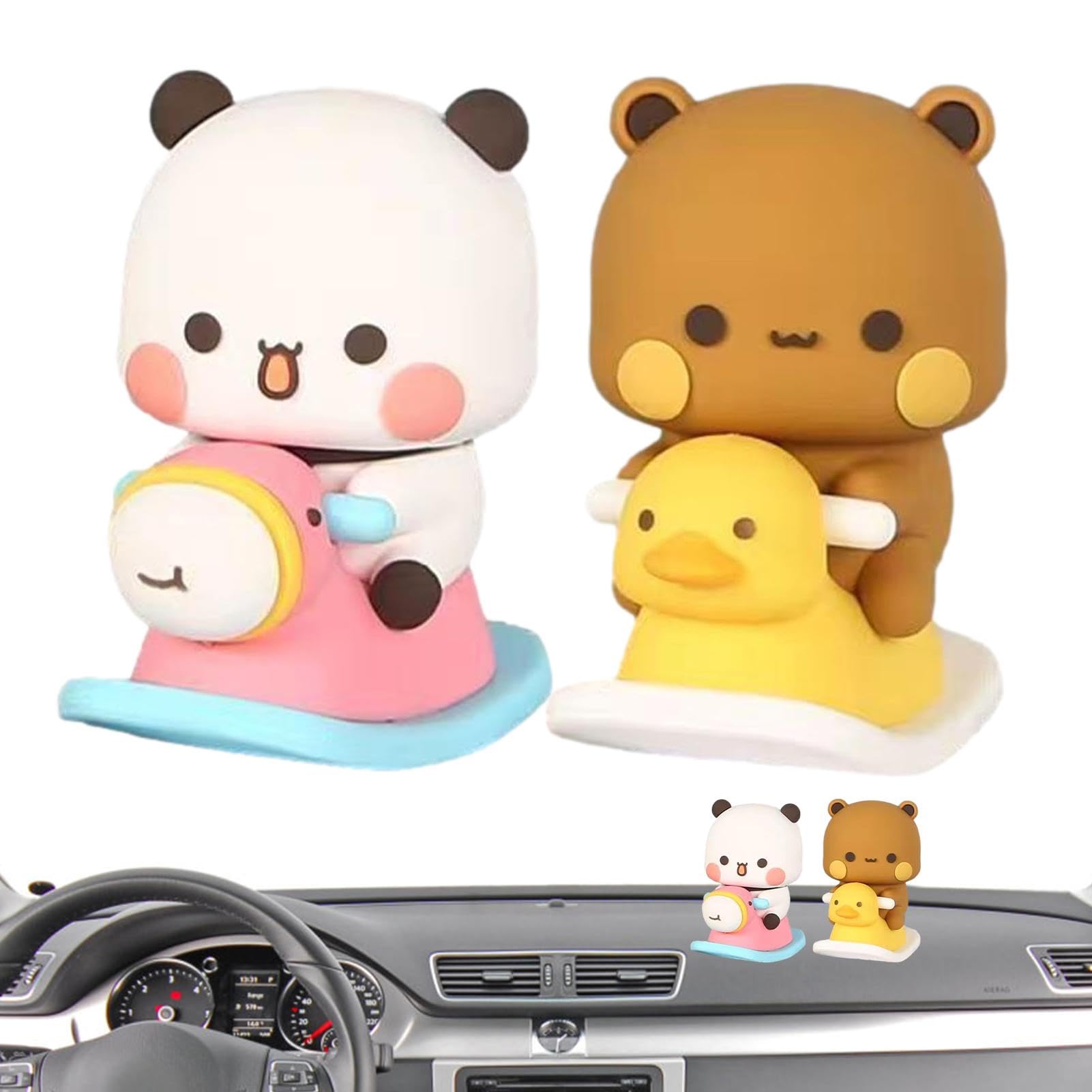 

BommFu Bubu Dudu Болванчик | Фото Панда Декор приборной панели автомобиля | Плюшевая фигурка панды A+B