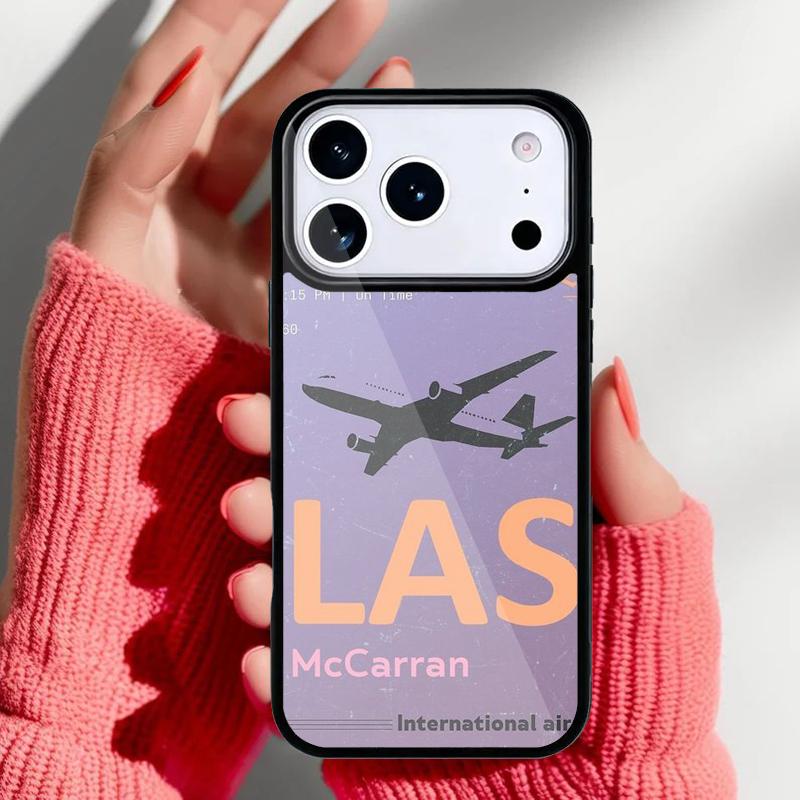 Funny Airport Code Phone Case for iPhone 17 16 15 14 13 Pro Max Back Cover for 12 11 Pro Coque