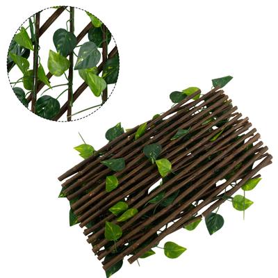 Expanding Artificial Fence Leaf Fake Plant Ivy Fence Telescopic Fence Fence Wood Faux Fence Expandable/Stretchable