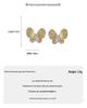 Elegant Butterfly Stud Earrings: Copper Alloy with S925 Silver Needle, Micro-Inlaid Design