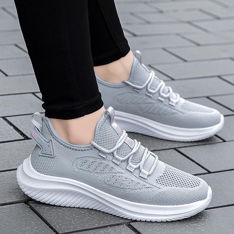 

Летняя обувь для пожилых людей, женская обувь для ходьбы для людей среднего и пожилого возраста, одинарные туфли, женская обувь с мягкой подошвой, женская обувь для мам, дышащая спортивная обувь 35 серый