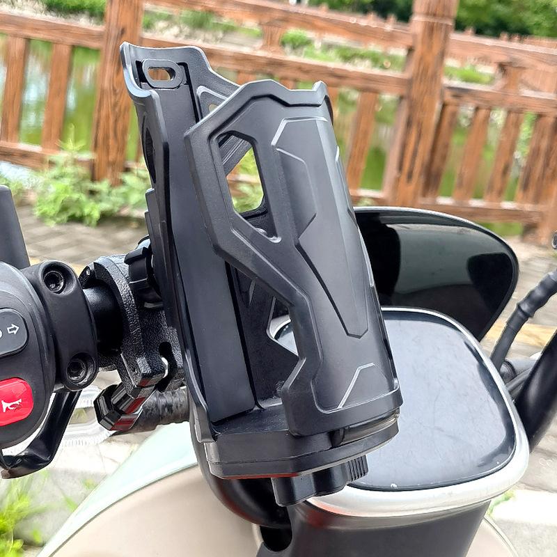SEAMETAL Motorcycle Water Bottle Holder 360° Adjustable Bike Cup Mount Quick Release Drink Bracket Universal for E-Bike Scooter