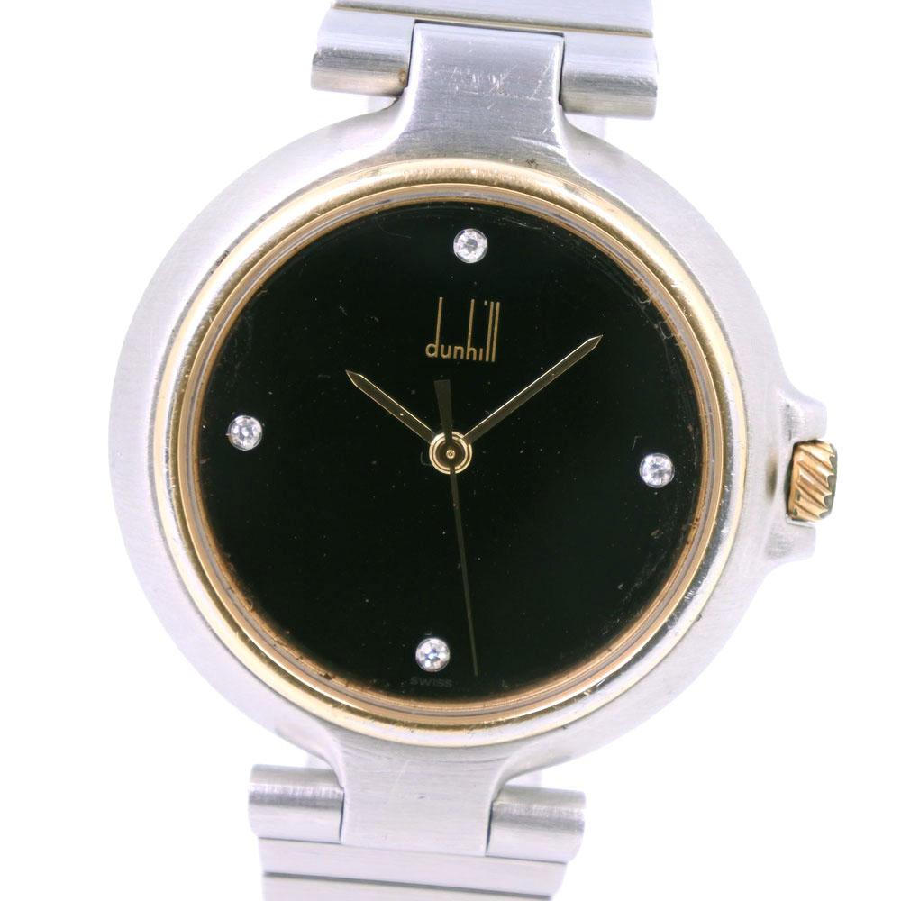 

Dunhill Millennium Watches 4P diamond Silver/gold blackDial Stainless Steel Quartz unisex Used