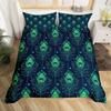 Peacock Feather Duvet Cover Queen Rustic Wildlife Woodland Animal Bedding Set for Boys Girls,Watercolor Peafowl Comforter Cover