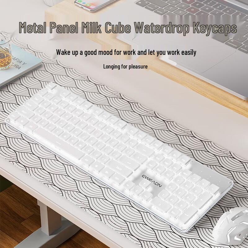 EWEADN Silent Wireless Keyboard, Mouse & Headset 3-in-1 Combo