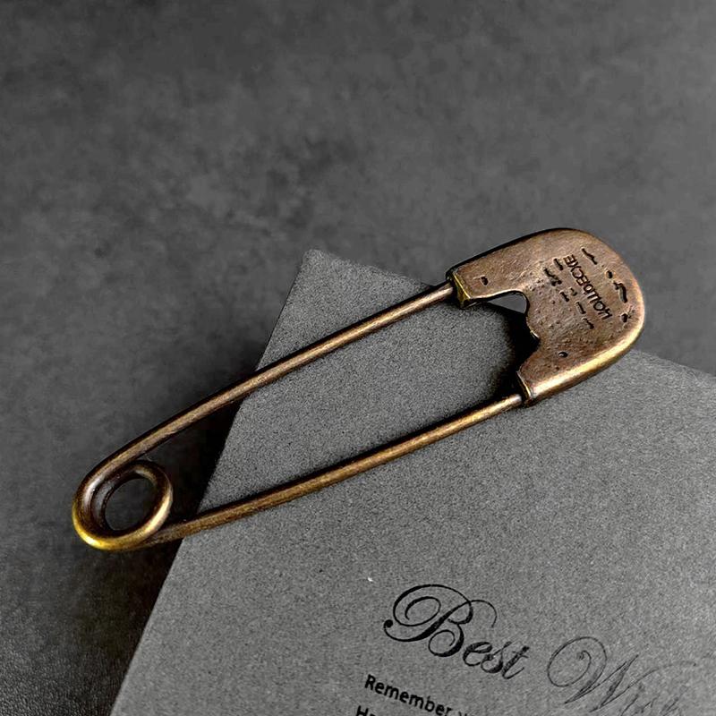 Retro Bronze Large Pins For Clothing Metal Safety Pins Jeans Dress Scarf Adjustable Pins