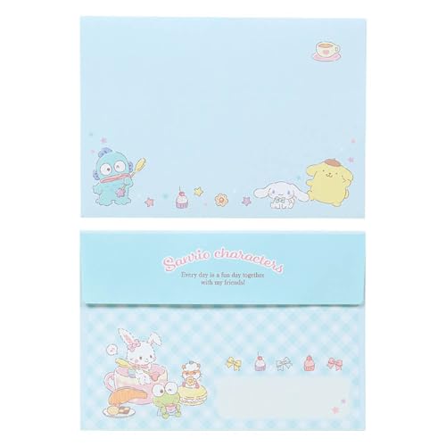 Sanrio 493945 Charakter Briefpapier Set Sanrio Charaktere Verpackung: Ca.. Breite 6,3 x Tiefe 0,3 x Höhe 8,7 Zoll (16 x 0,8 x 22 cm)