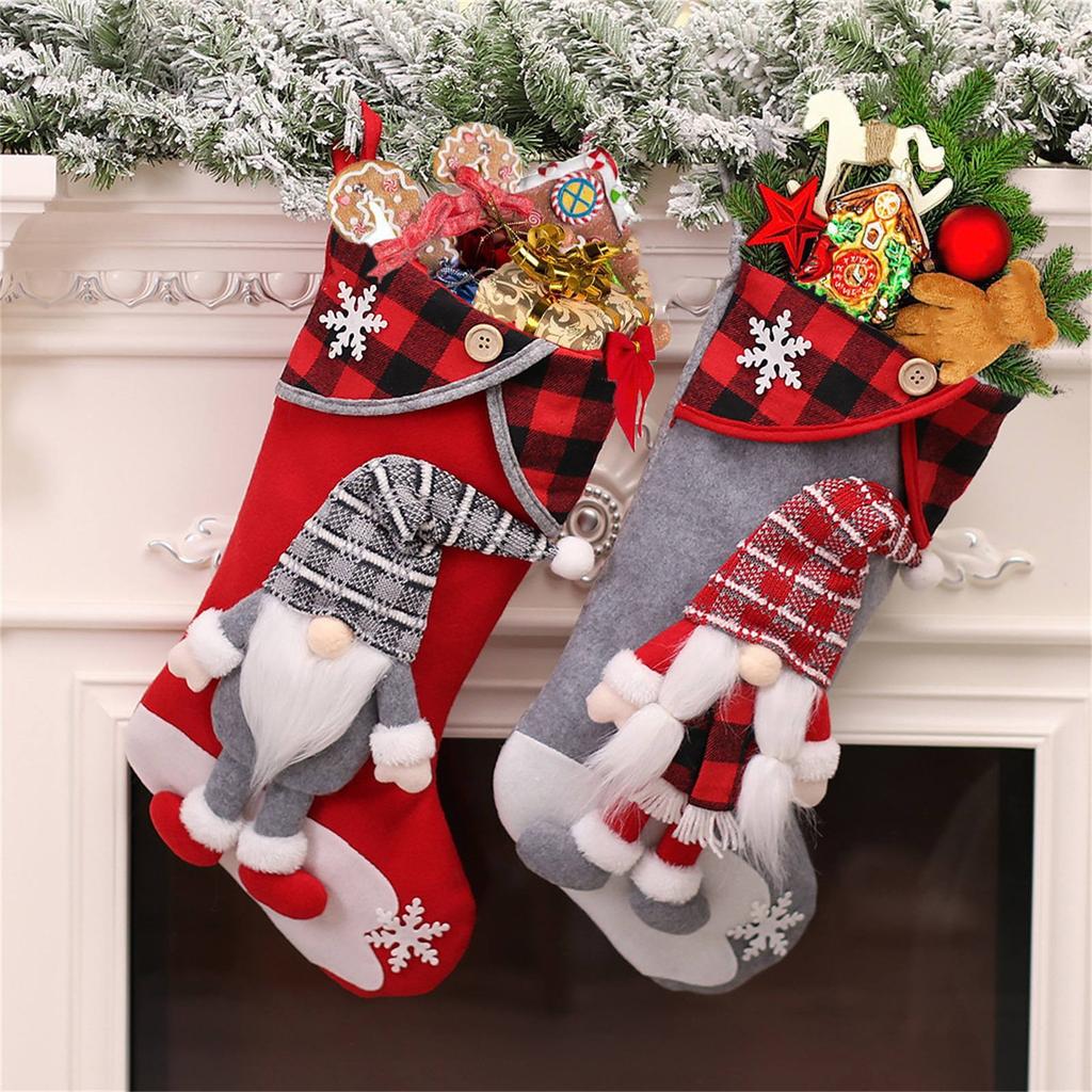 Christmas Faceless Doll Socks Cartoon Three-Dimensional Old Man Gift Socks Gift Bag Window Decoration