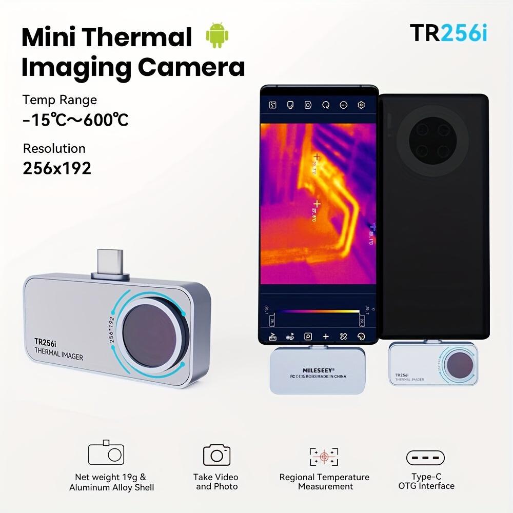 

Тепловізійна камера MILESEEY TR256i для iOS (iPhone 15 та новіші з USB-C), Інфрачервона камера Super Resolution 512×384, Тепловізор для iPad Android