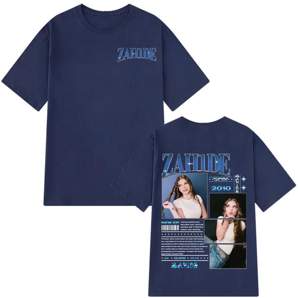 2026 Sommer Sängerin Zahide Merch Album Grafik T-Shirt Herrenmode Hiphop Retro Baumwolle Kurzarm Locker Lässiges Hemd Y2k