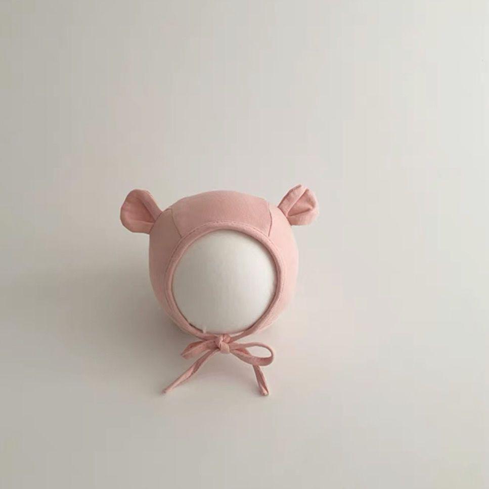 Newborn Pure Cotton Ear Protection Pullover Hat with Lace-up - Cute & Adorable for Spring & Autumn
