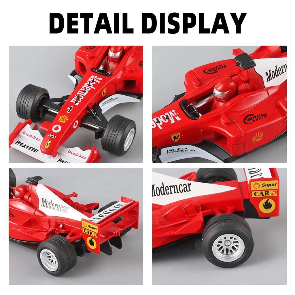 1/32 Scale Alloy Ferrari F1 Racing Car Toy Model with Retroactive Motion, Sound & Light Effects - Ideal for Kids' Racing Play & STEM Lea