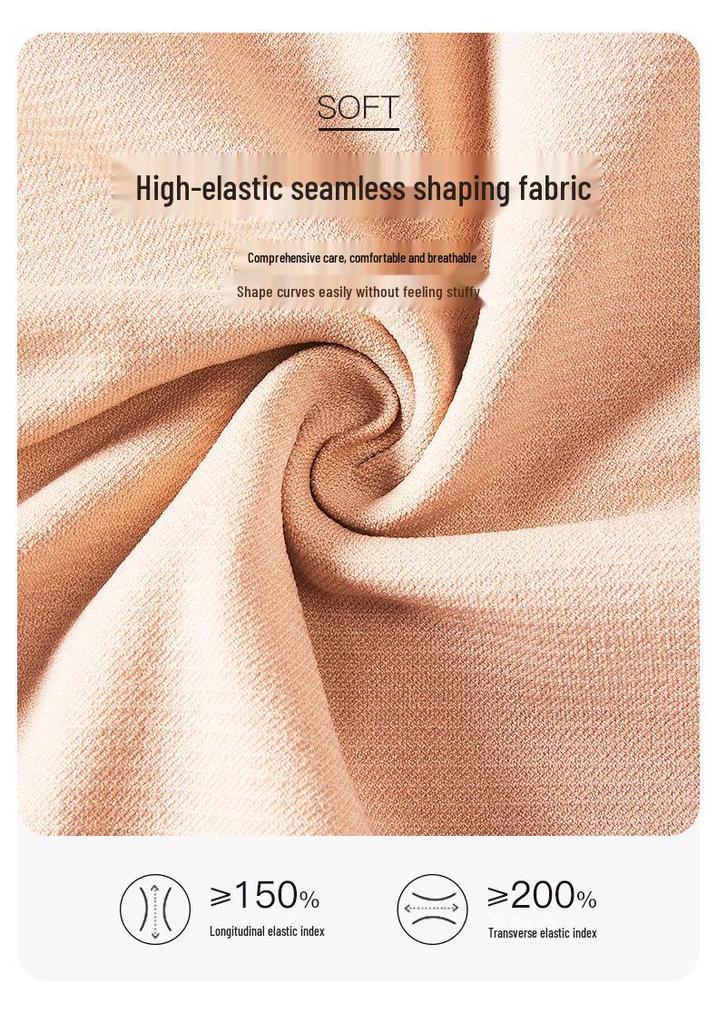 Women's Seamless Nude Bodysuit: Tight-fitting Yoga Wear for Fitness, Running, and Waist Slimming Sportswear.