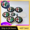 Car Stickers For 11pcs/sets 60mm 10pins GTAM Wheel Hub Cover Cap Key Stickers Steering Wheel Emblems for Alfa Romeo A