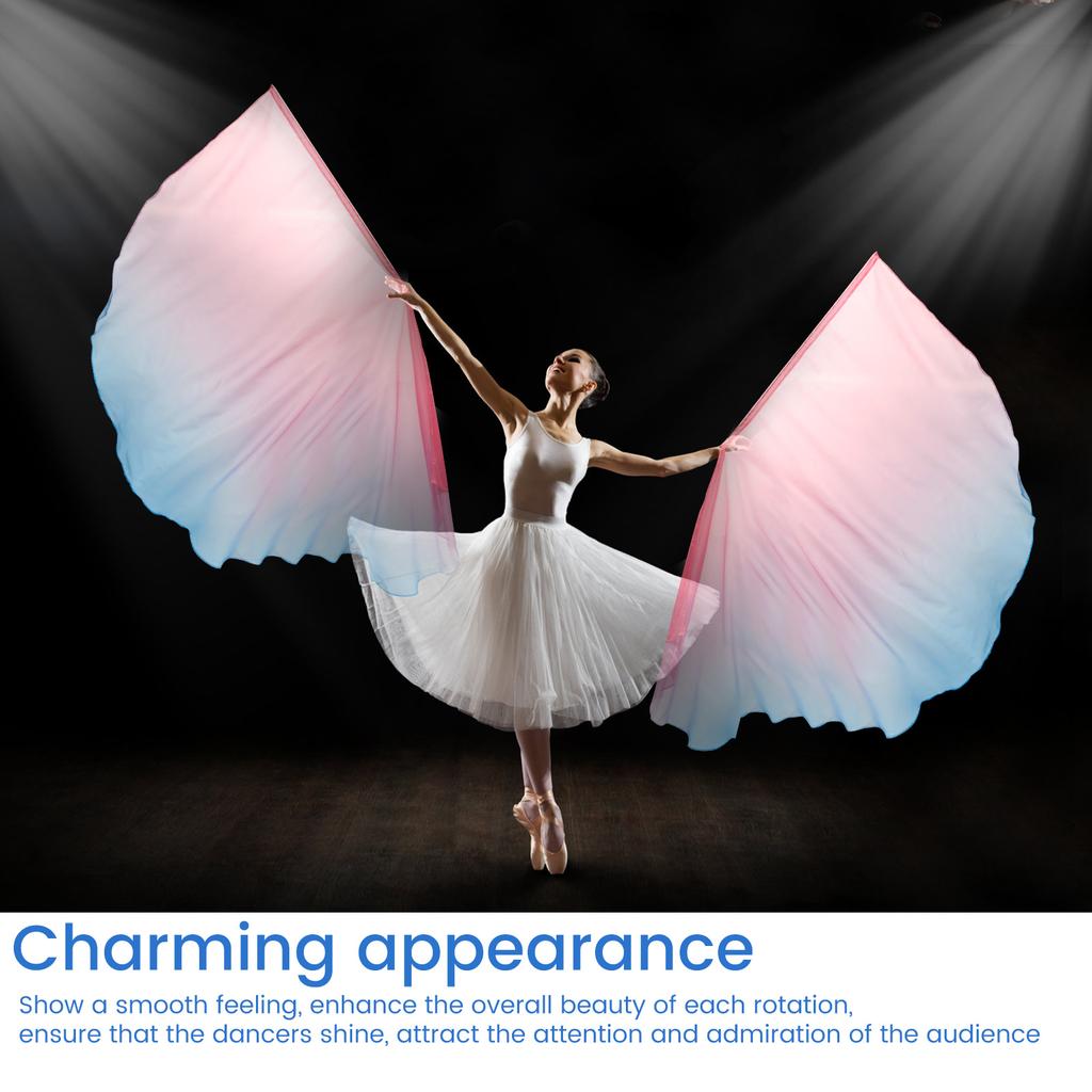 2Pcs Christian Dance Flags Angel Wing Flags With Sticks Belly Dance Opening Ceremony Dance Props for Church Dance Accessories