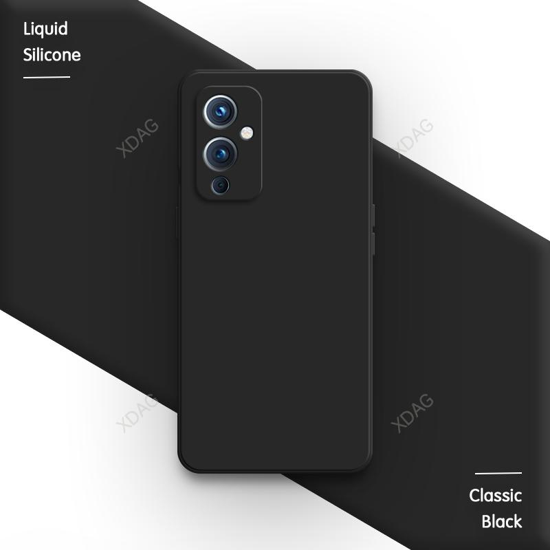 Oryginalne Etui na Telefon dla OnePlus 9 RT 9R T 9RT 5G Ochrona Obiektywu Kwadratowe Płynny Silikon Miękkie Proste Wysoka Jakość Tylna Pokrywa Capa