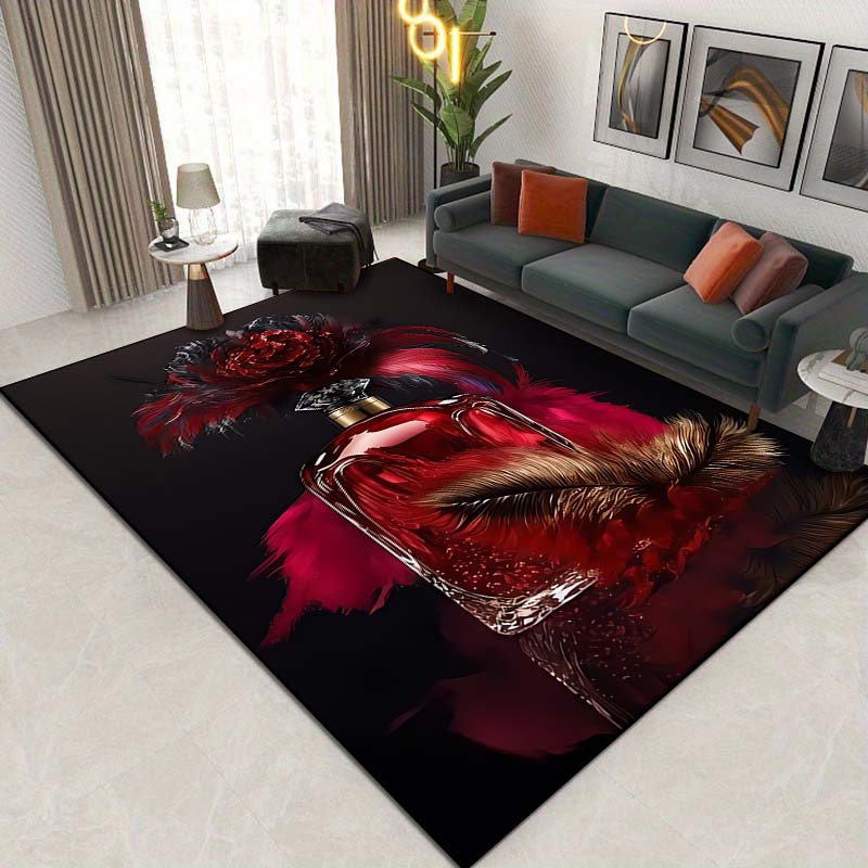 15 Sizes Perfume Bottle Pattern Rug Carpets for Bedroom Living Room Bathroom Mat Creative Door Mat Cloakroom Home Decor Outdoor