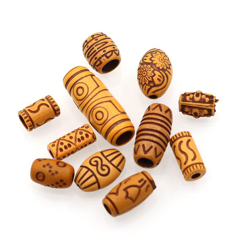 Retro Dream Catcher DIY Beading Kit with Acrylic and Imitation Wood Beads - Oval and Cylindrical Beads for Bracelets and Necklaces