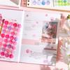 6sheets Colorful Retro Morandi Dot Sticker Round Label Mark Hand Account Photo Seal Sticker Decorative Material Wall  Stationary