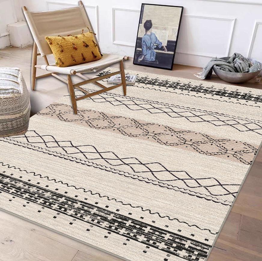 Moroccan Style Carpet for Living Room, Bedroom, Coffee Table, or Bedside Tatami Mat