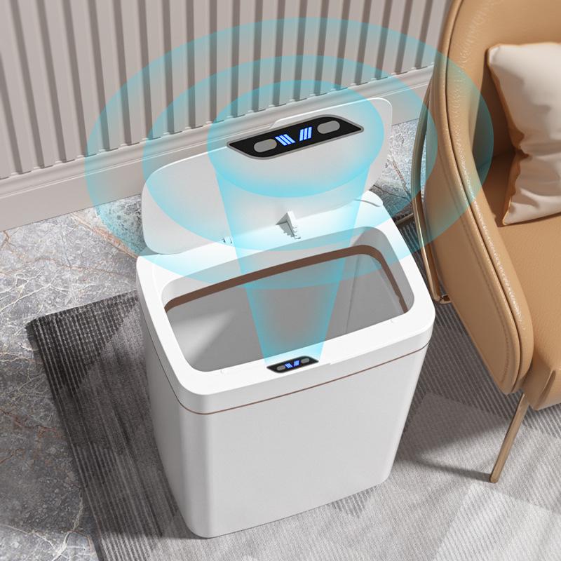 USB Rechargeable Smart Automatic Trash Can for Home - Living Room, Kitchen, Bathroom