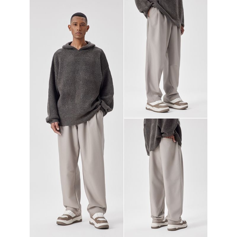 Bodydream New Loose Straight-Leg Casual Trousers, High-End Versatile Long Pants, Autumn Wide-Leg Suit Pants