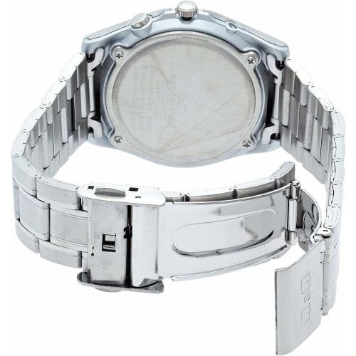 Citizen Q&Q Watch Analog Radio Solar Waterproof Date Metal Band HG08-202 Men's Black